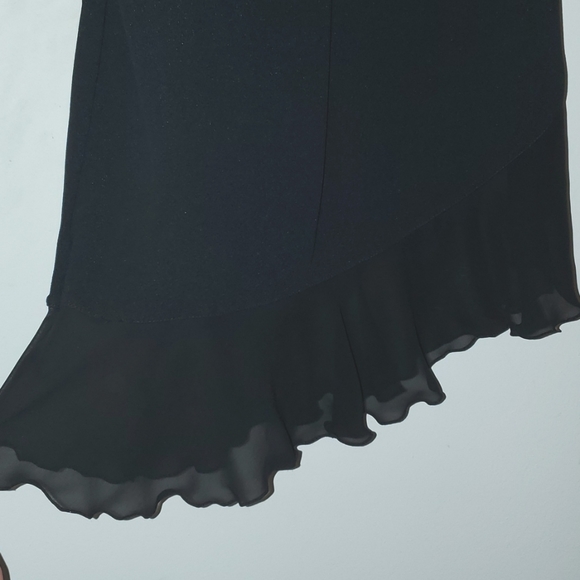 NWOT Wolford Sleeveless Dress Asymmetric Ruffle Hem, Black - Picture 5 of 7